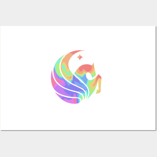 UCF Pastel Rainbow Marble Logo Wall Art by Rpadnis